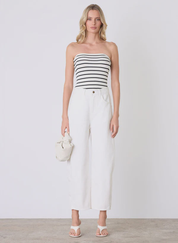 Esmaee Inlet Barrel Jean-White