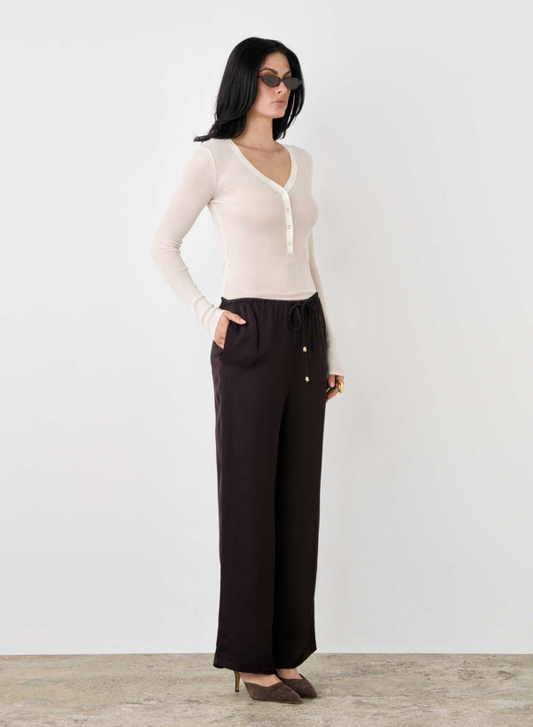 Esmaee Mercer Pant - Dark Chocolate