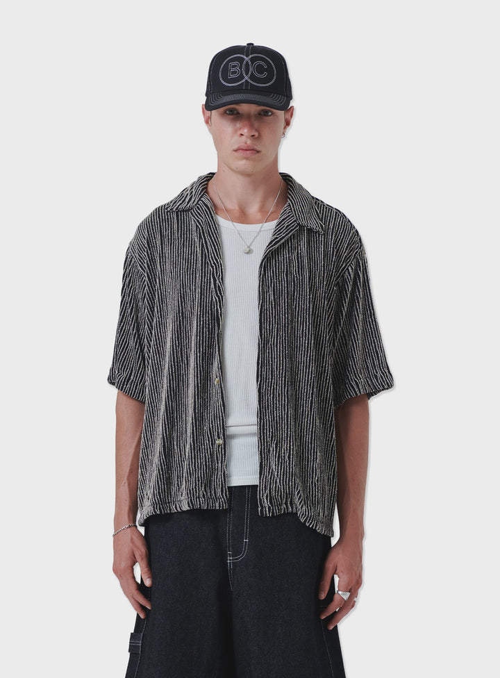 Barney Cools Crop Shirt-Black