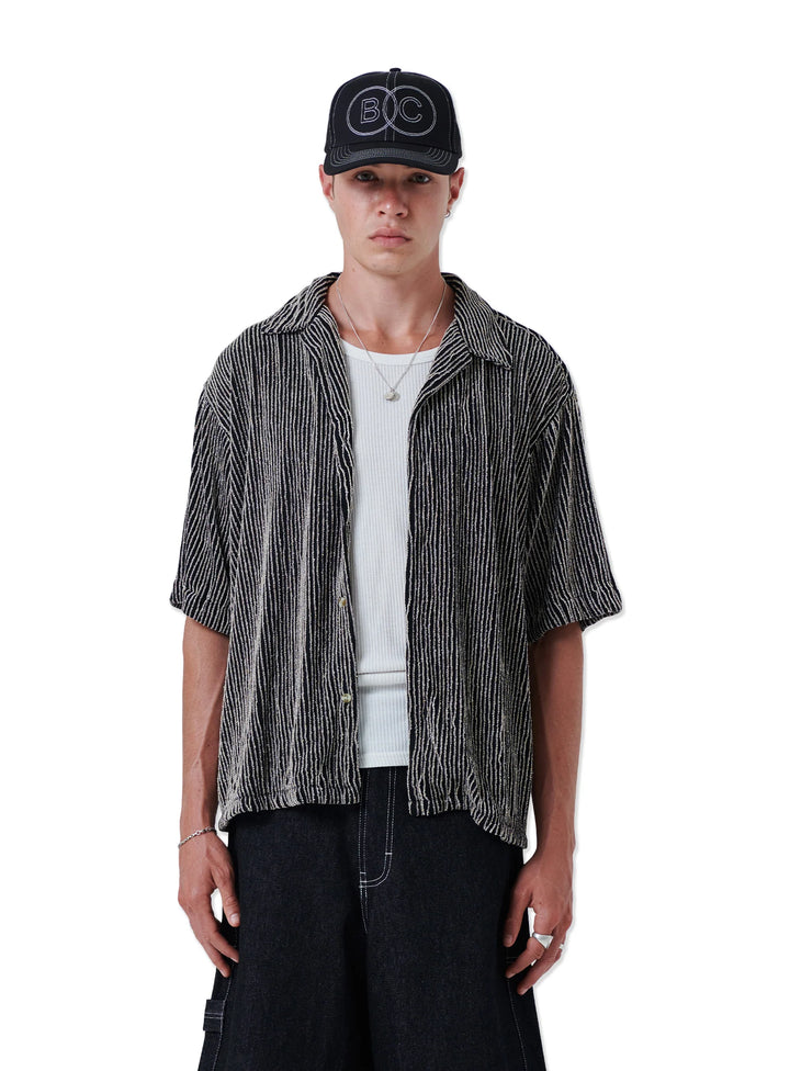 Barney Cools Crop Shirt-Black