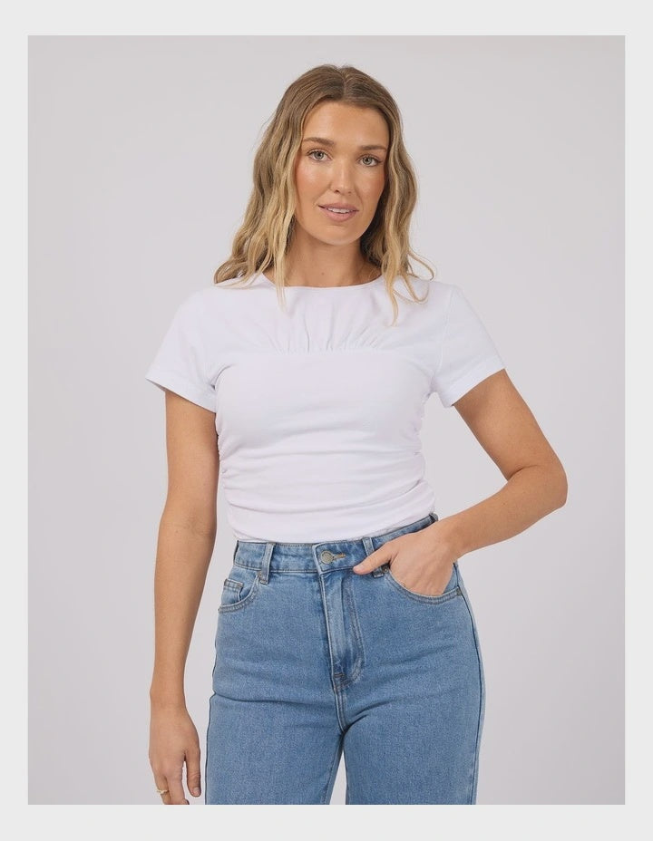 All About Eve Mimi Ruched Top - White