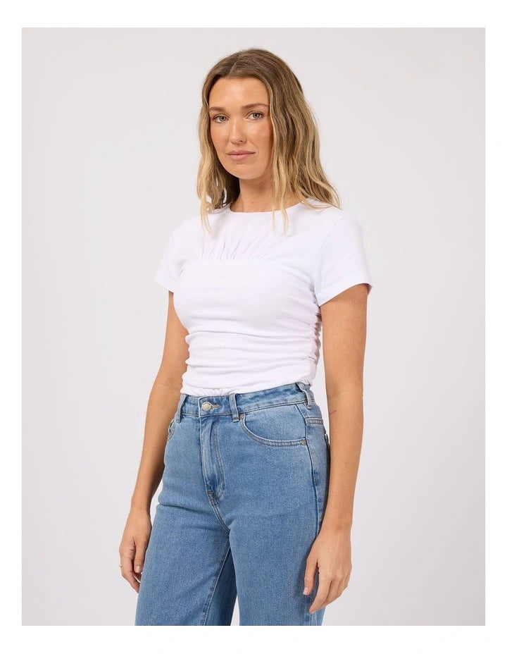 All About Eve Mimi Ruched Top - White
