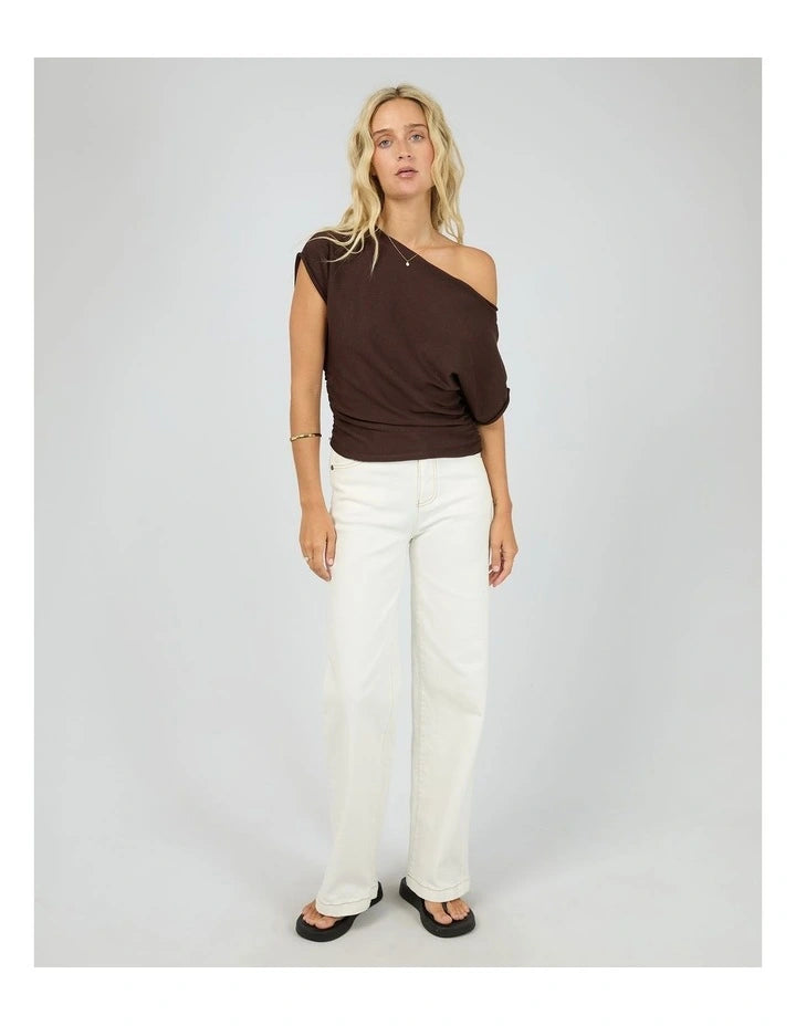All About Eve Orla Off Shoulder Top - Brown