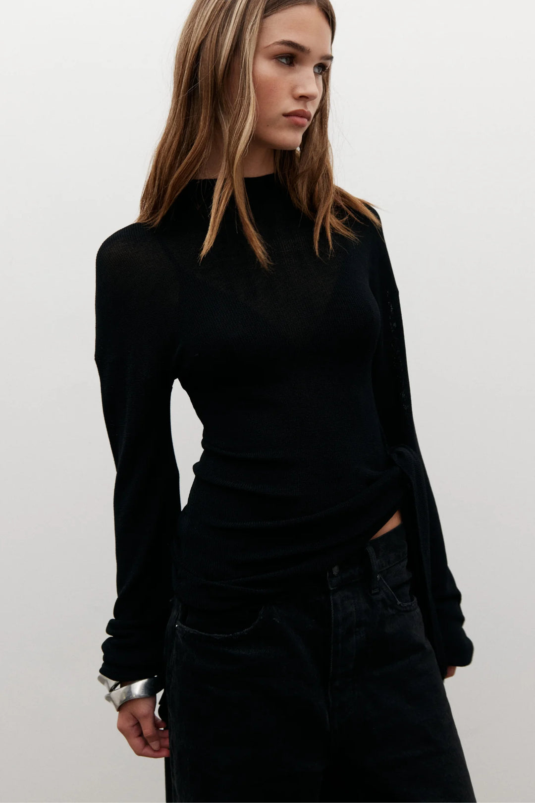 Bayse Tatiana Knit Top - Black