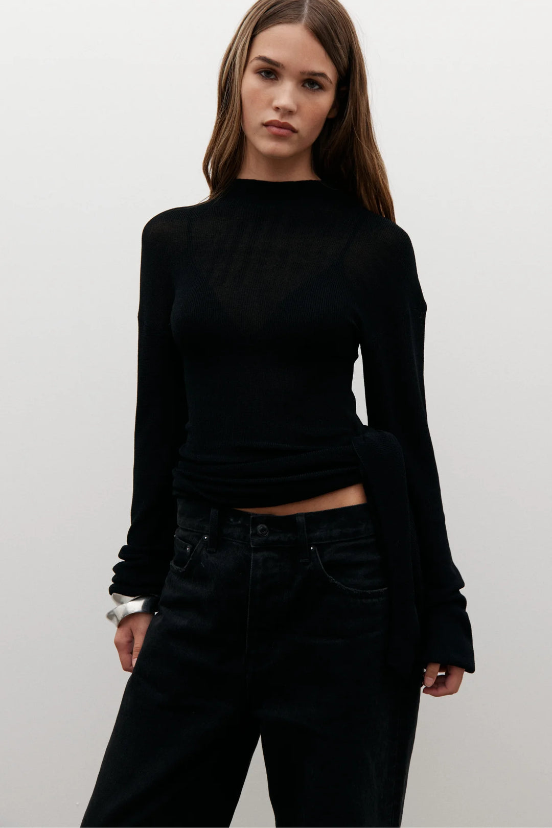 Bayse Tatiana Knit Top - Black