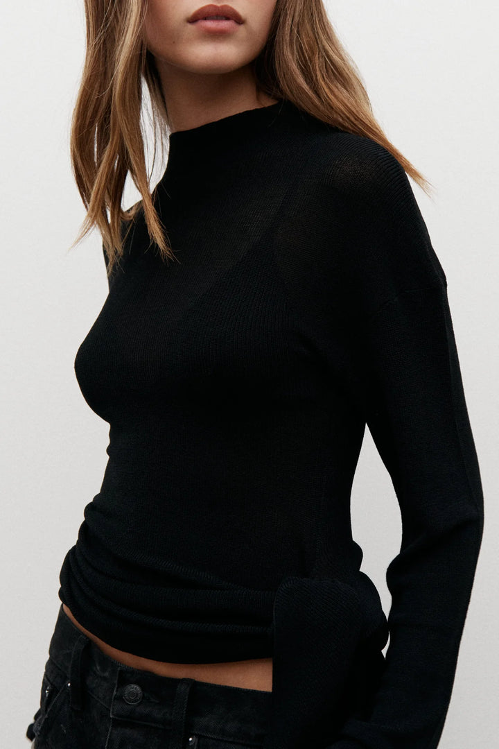 Bayse Tatiana Knit Top - Black