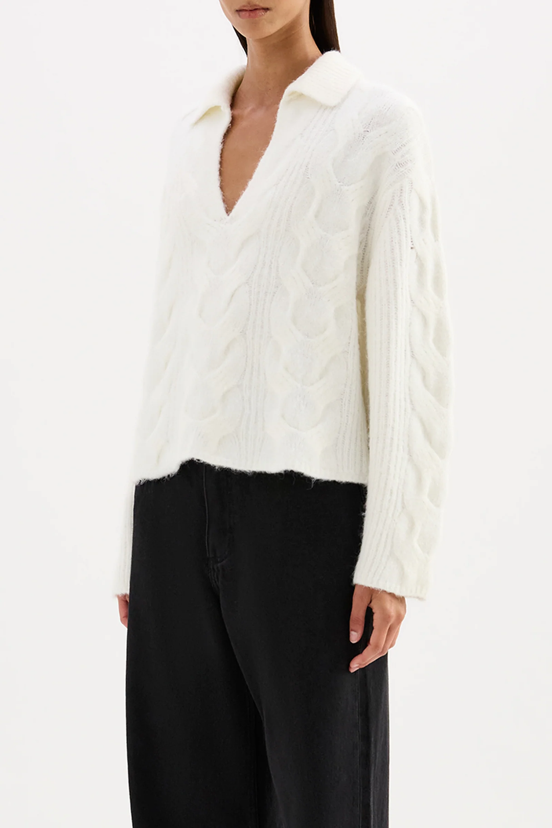 Nude Lucy Anise Cable Knit - Salt