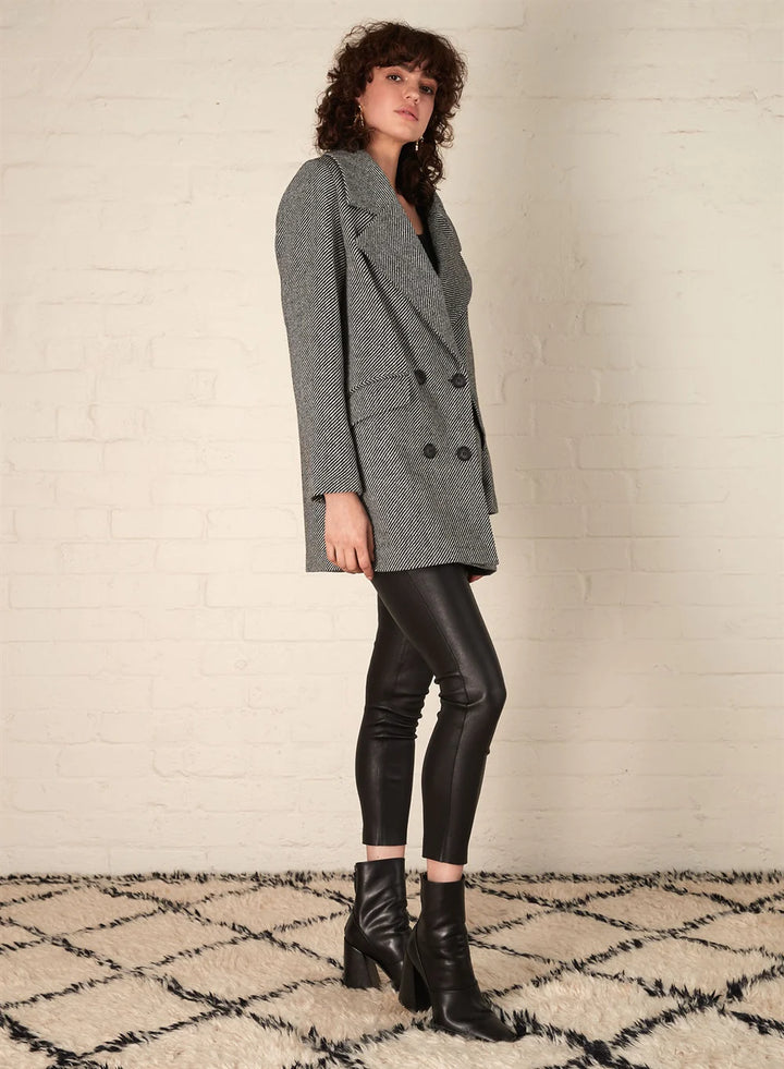 Asher Blazer- Black/White