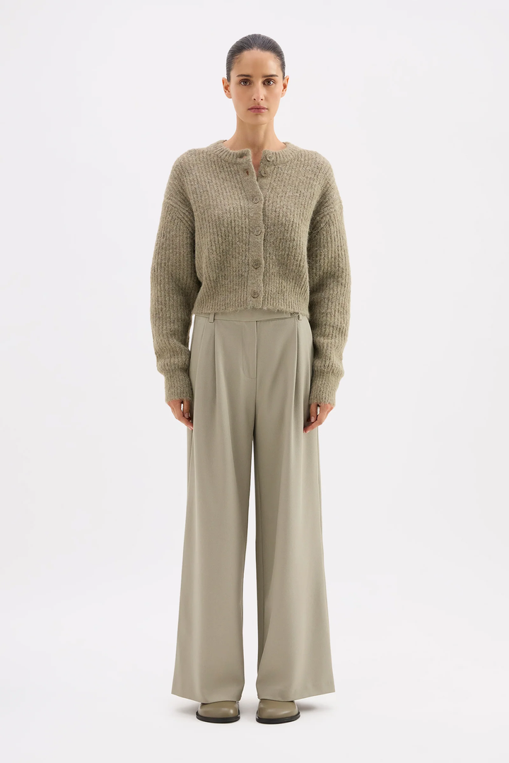 Nude Lucy Nixon Cropped Cardigan - Vine