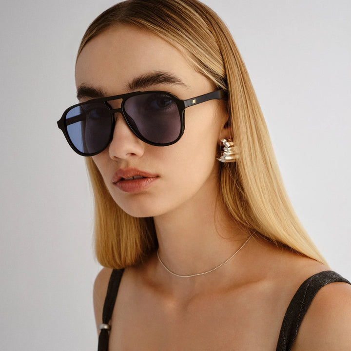 Le Specs Tragic Magic Sunglasses-Black Navy Mono
