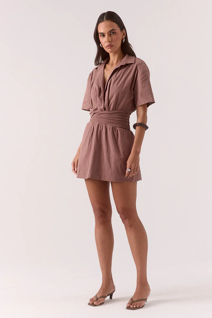 Sovere Atlas Mini Dress-Mocha