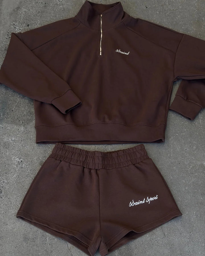 SŚAINT Sport Track Short- Brown