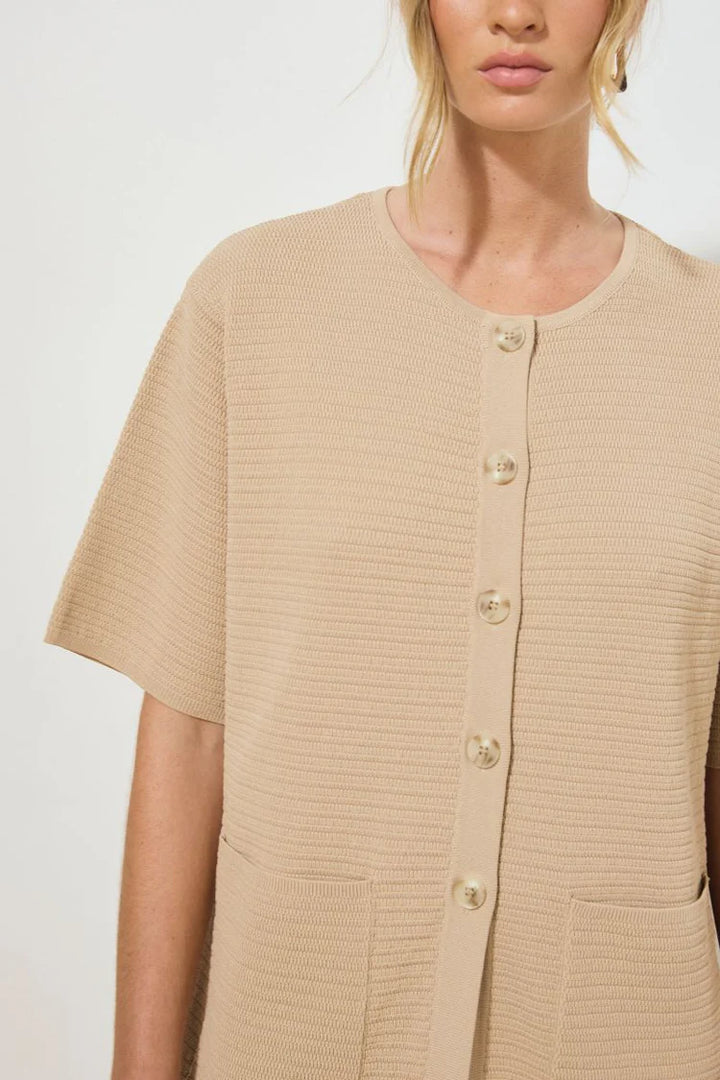 MØN RENN Memoir Knit Top - Stone