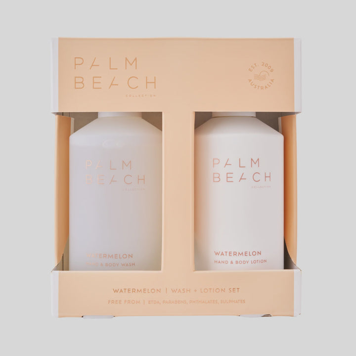 Palm Beach Collection 500ml Hand + Body Wash & 500ml Lotion Set - Watermelon