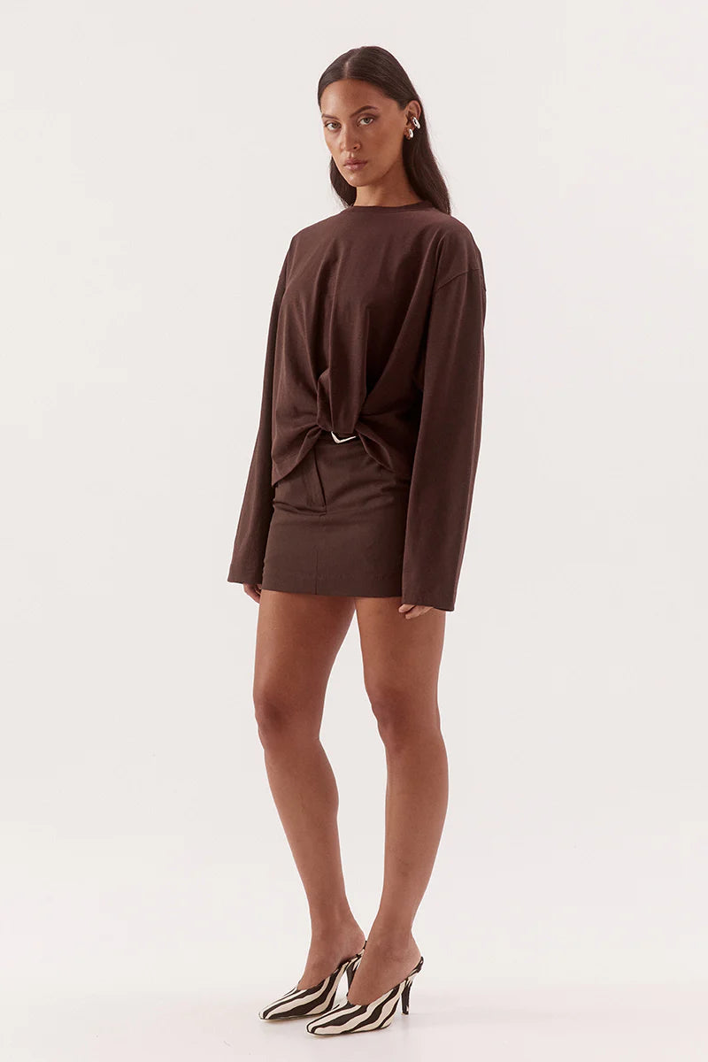 Sovere Izel Longsleeve Top - Espresso