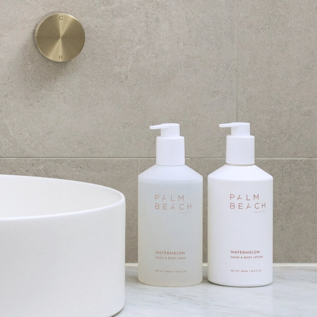 Palm Beach Collection 500ml Hand + Body Wash & 500ml Lotion Set - Watermelon