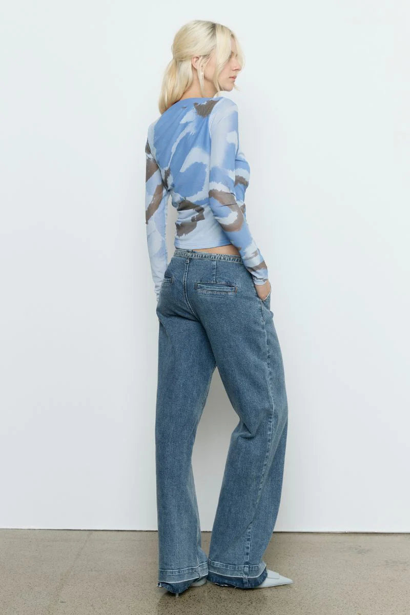 Sovere Whirl Mesh Longsleeve Top - Slate