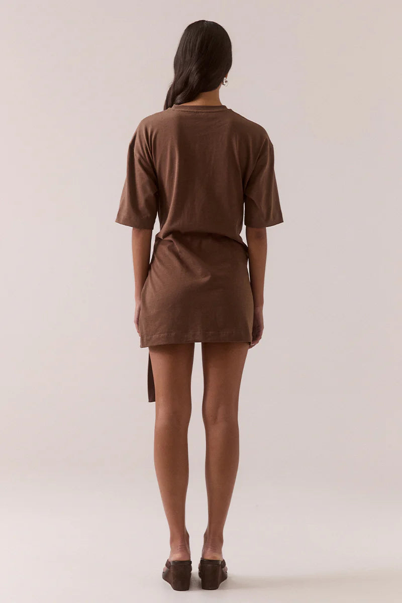 Sovere Delani Tee Dress - Hazlenut