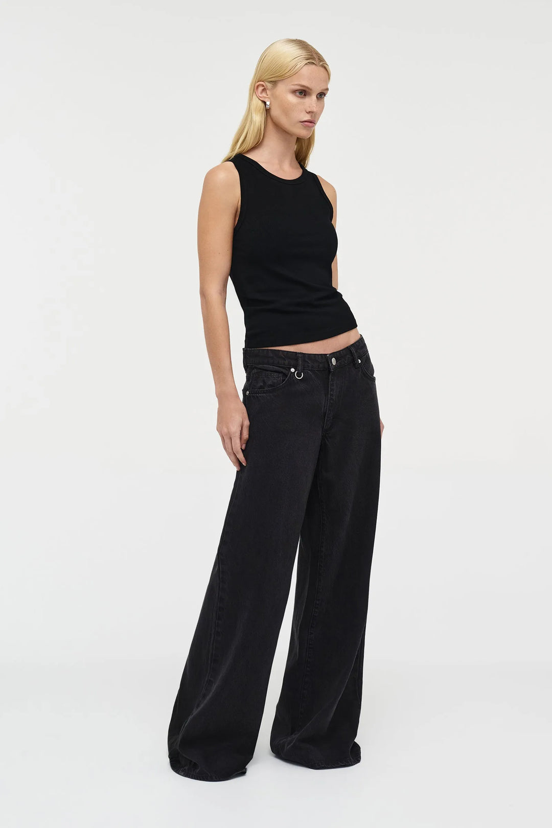 Neuw Denim Milla Wide Denim Jean - Blackout