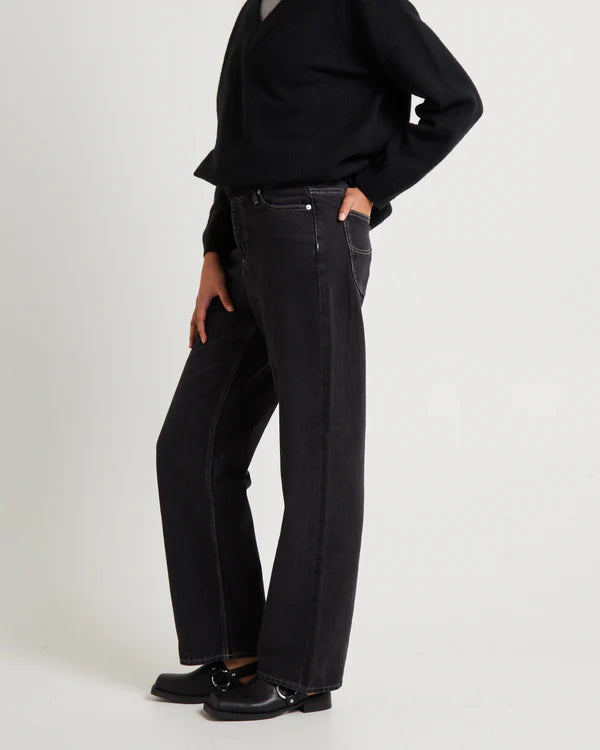 Lee Jeans Mid Baggy Jean - Throwback Black