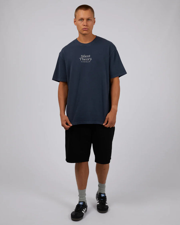 Silent Theory Classic Emb Tee - Navy