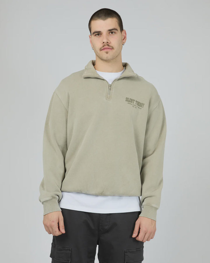 Silent Theory Conflict Quarter Zip - Khaki