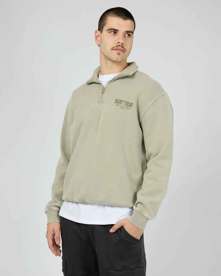 Silent Theory Conflict Quarter Zip - Khaki