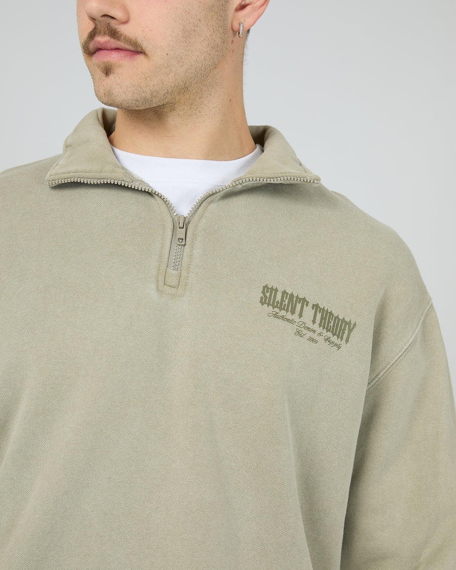 Silent Theory Conflict Quarter Zip - Khaki