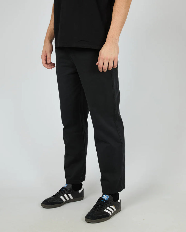 Silent Theory Relaxed Straight Chino - Black