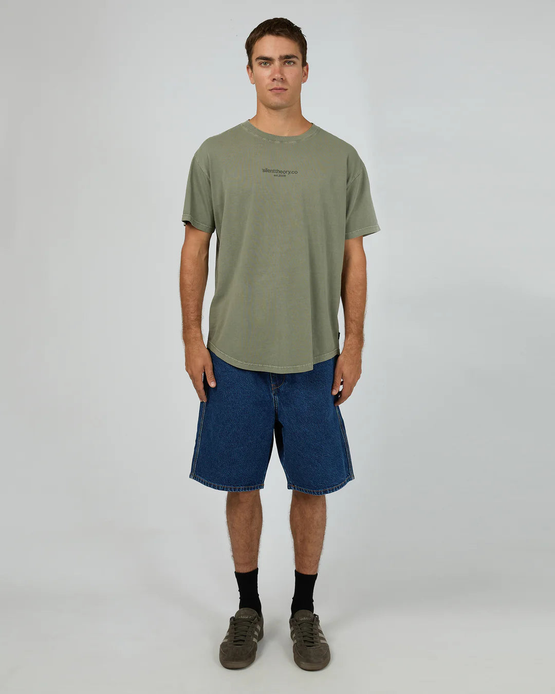 Silent Theory Fade Scoop Tee - Olive