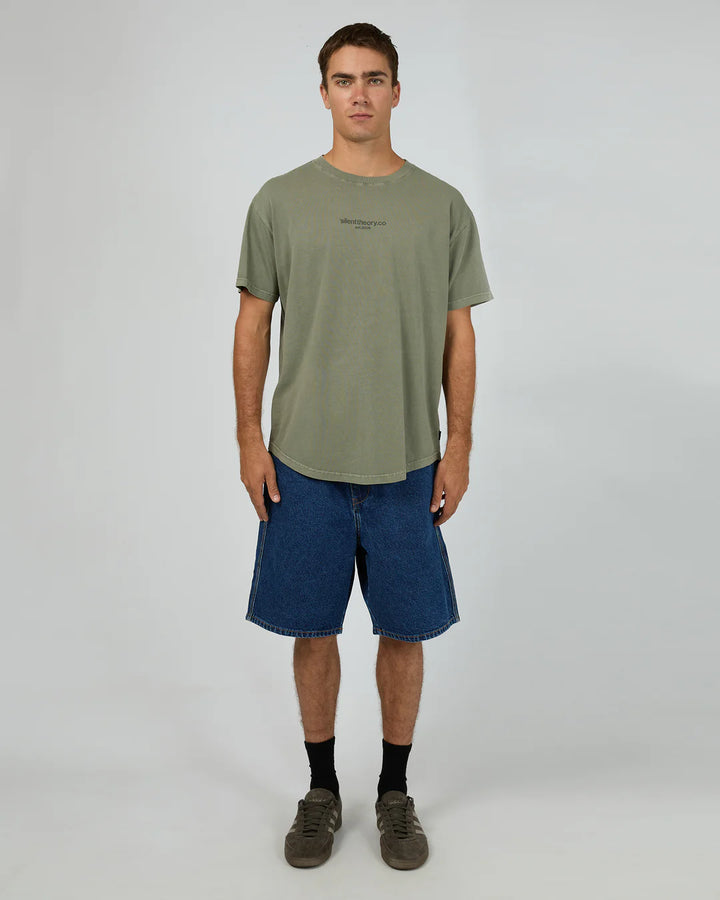 Silent Theory Fade Scoop Tee - Olive