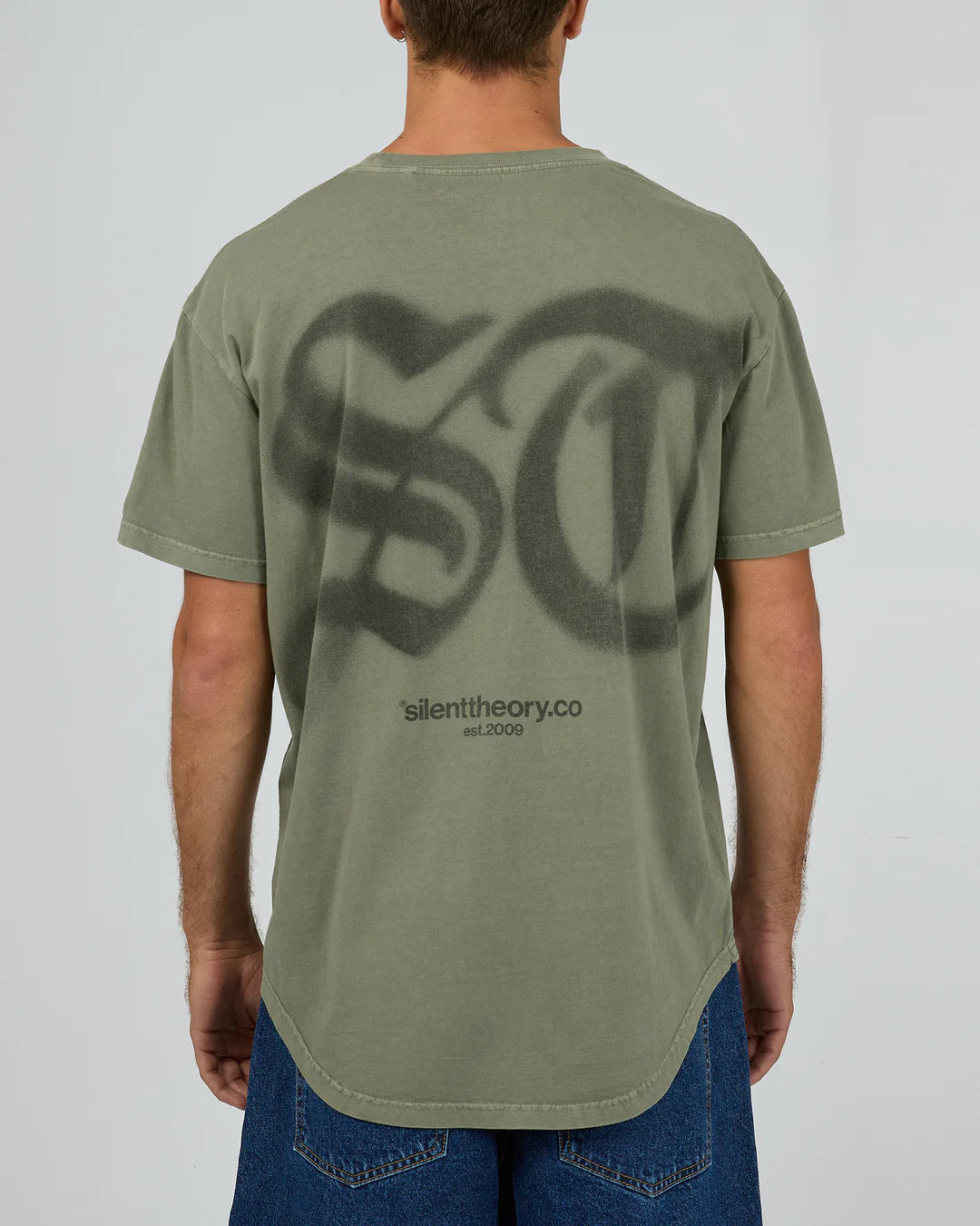 Silent Theory Fade Scoop Tee - Olive