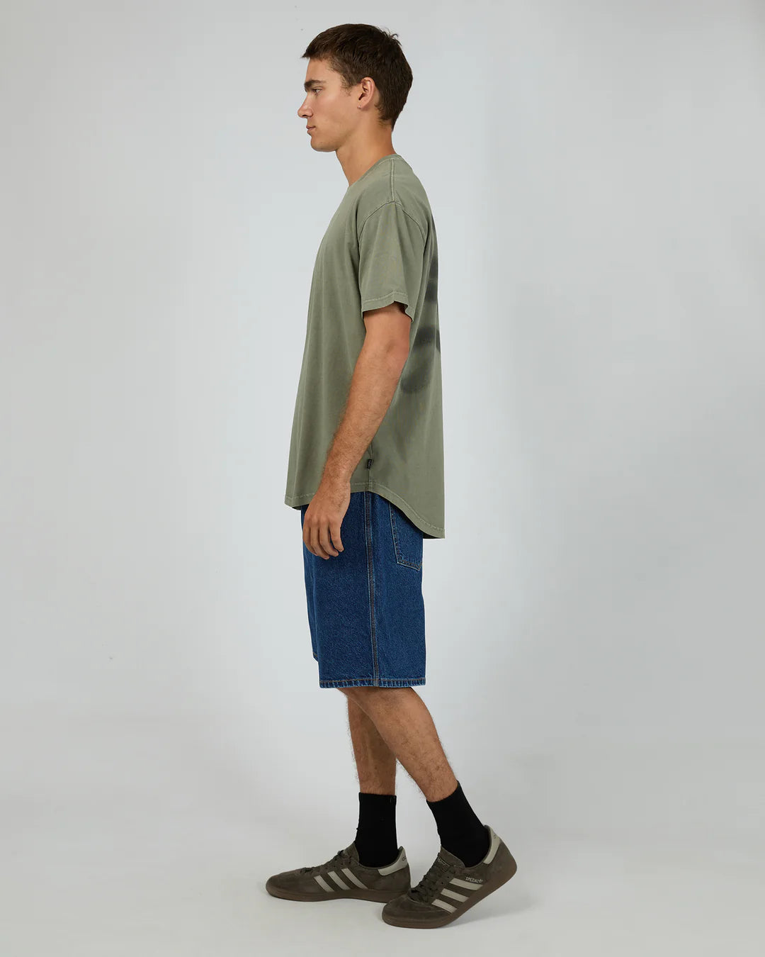 Silent Theory Fade Scoop Tee - Olive