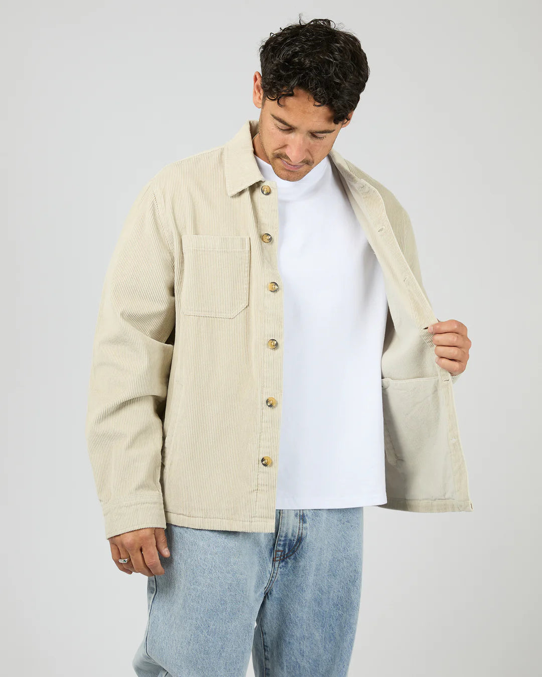 Silent Theory Jameson Cord Shirt - Bone