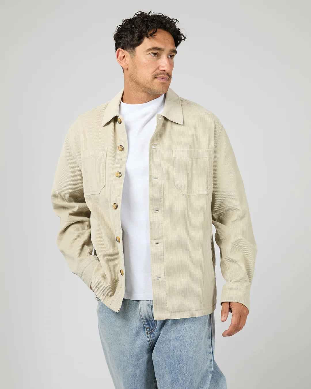 Silent Theory Jameson Cord Shirt - Bone