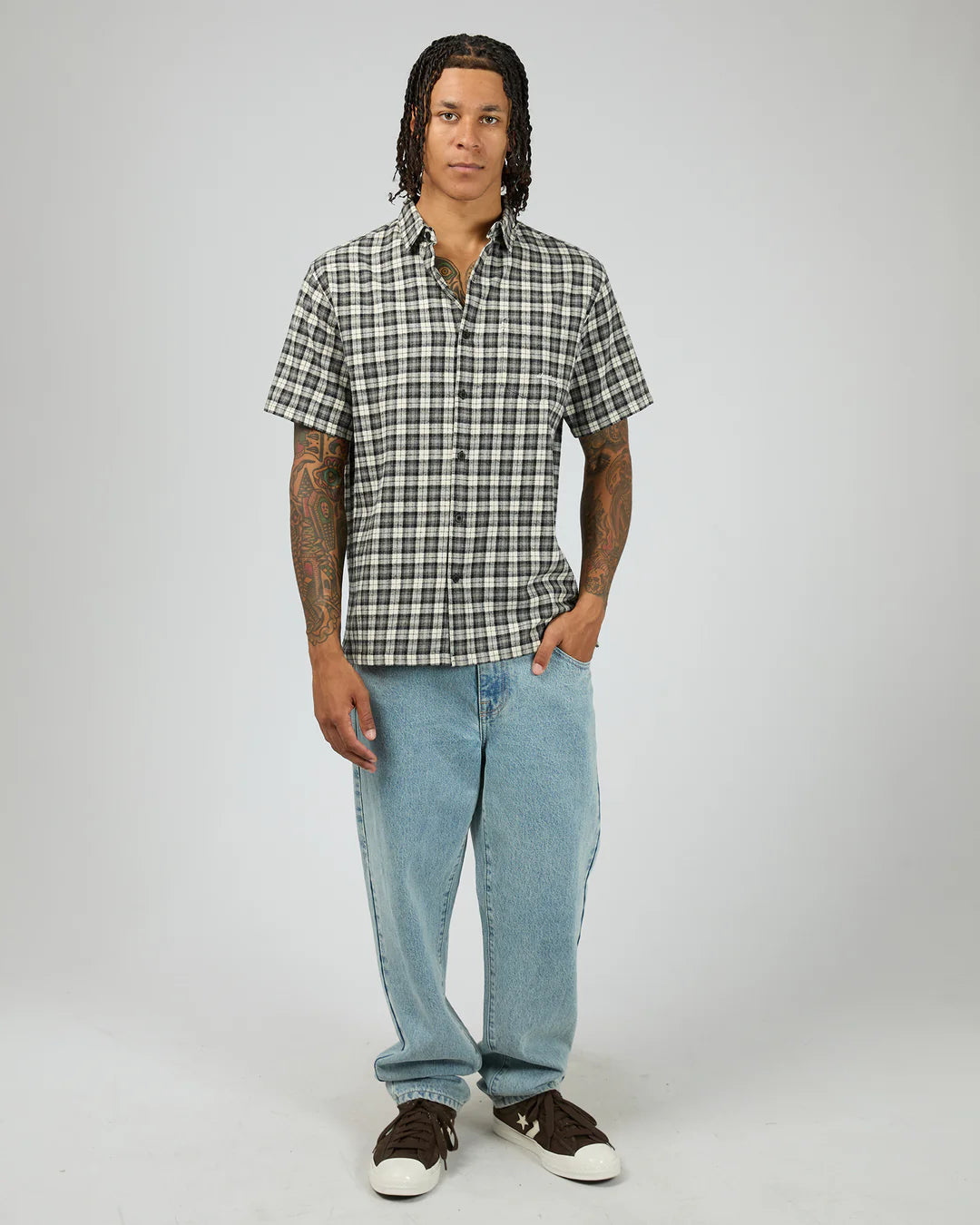 Silent Theory Grove SS Shirt - Charcoal