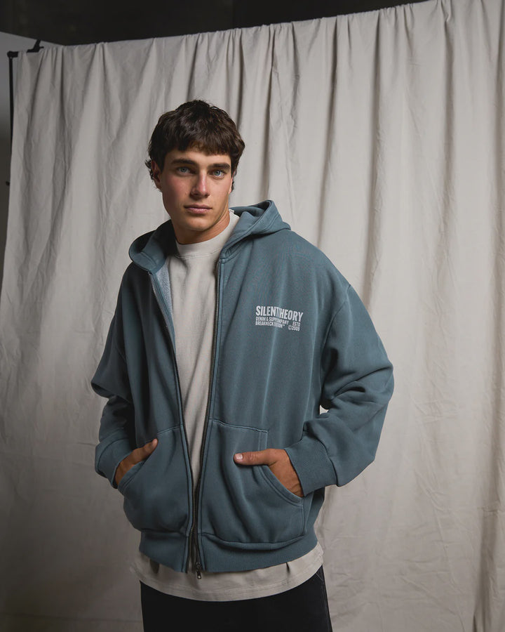 Silent Theory Evolution Zip Thru Hoodie - Blue
