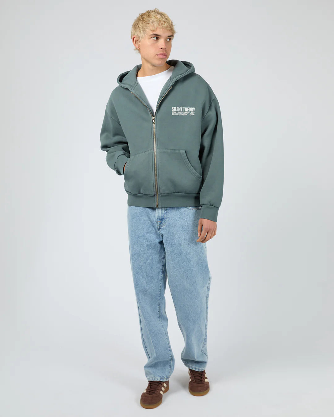 Silent Theory Evolution Zip Thru Hoodie - Blue
