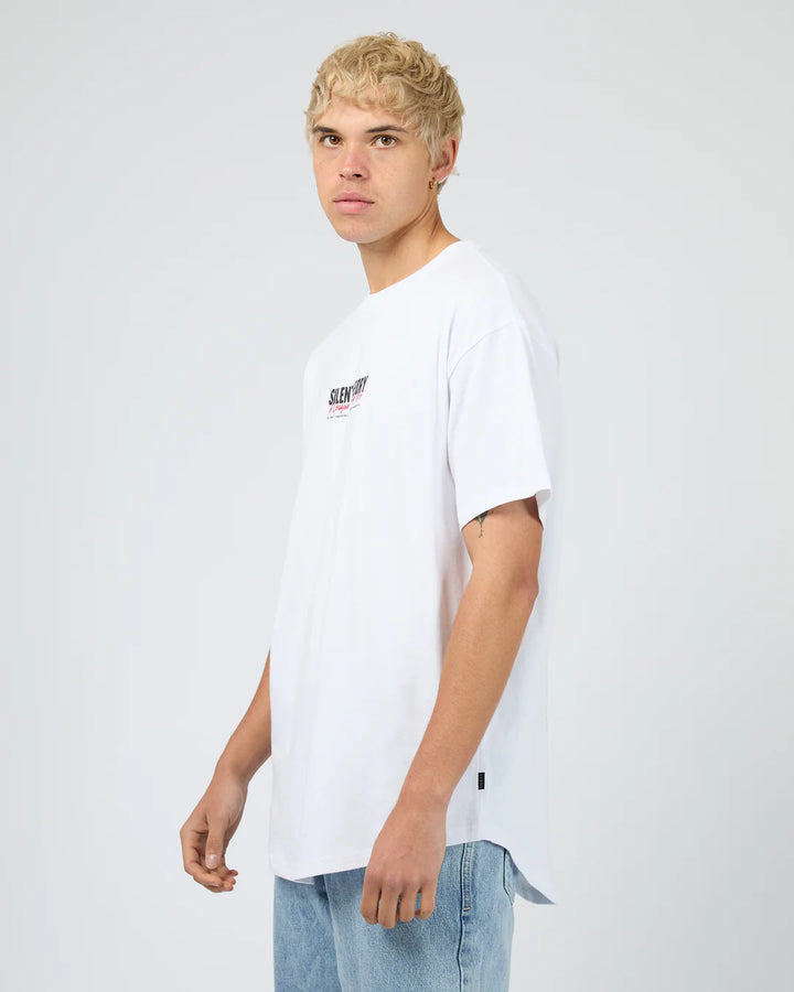 Silent Theory League Scoop Tee - White