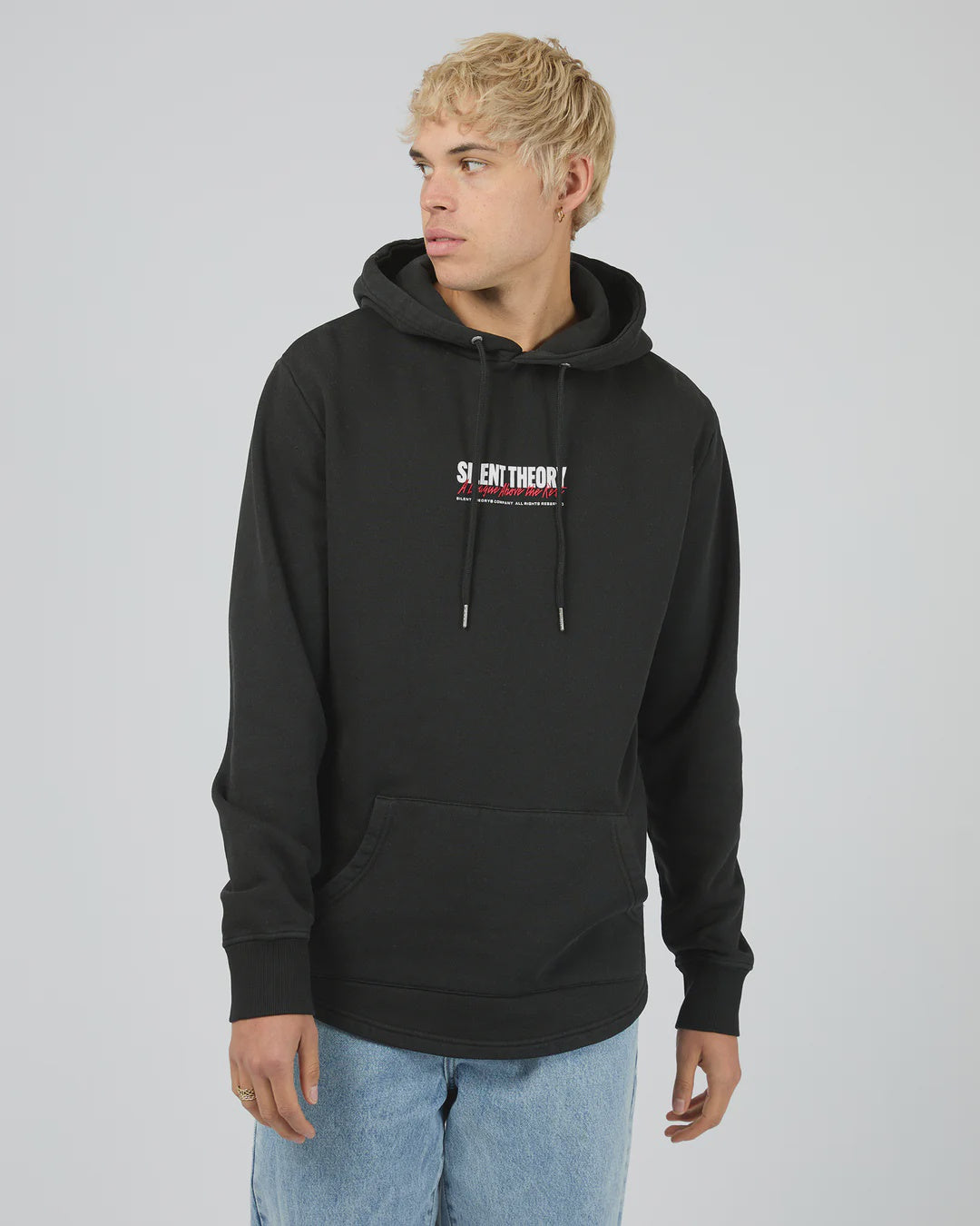 Silent Theory League Scoop Hoodie - Washed Black