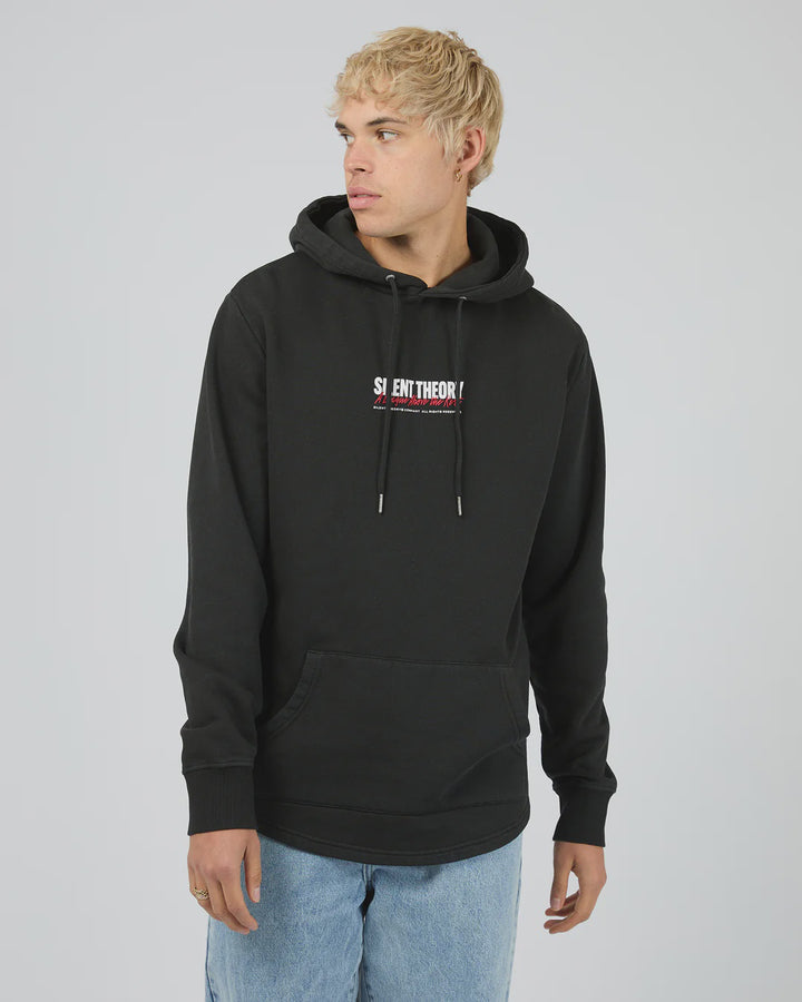 Silent Theory League Scoop Hoodie - Washed Black