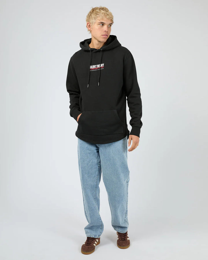 Silent Theory League Scoop Hoodie - Washed Black