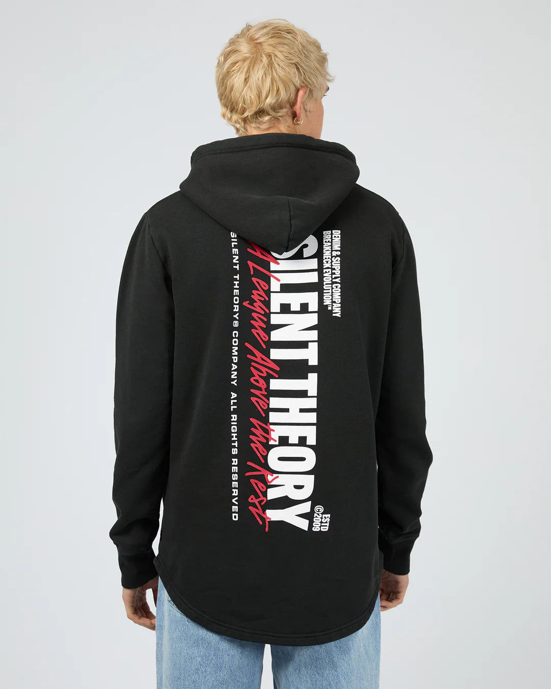 Silent Theory League Scoop Hoodie - Washed Black