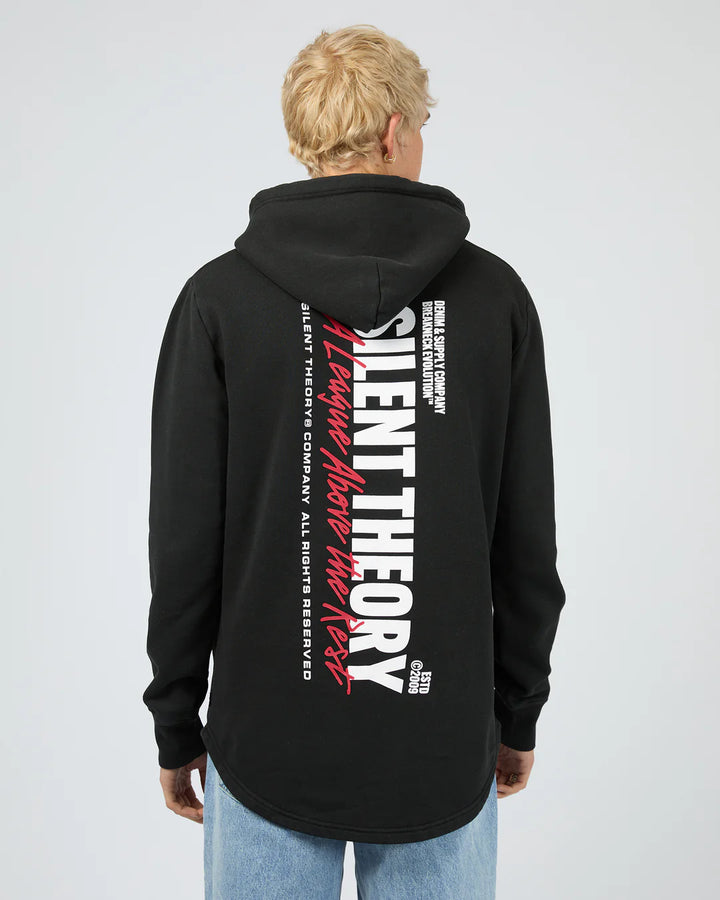 Silent Theory League Scoop Hoodie - Washed Black