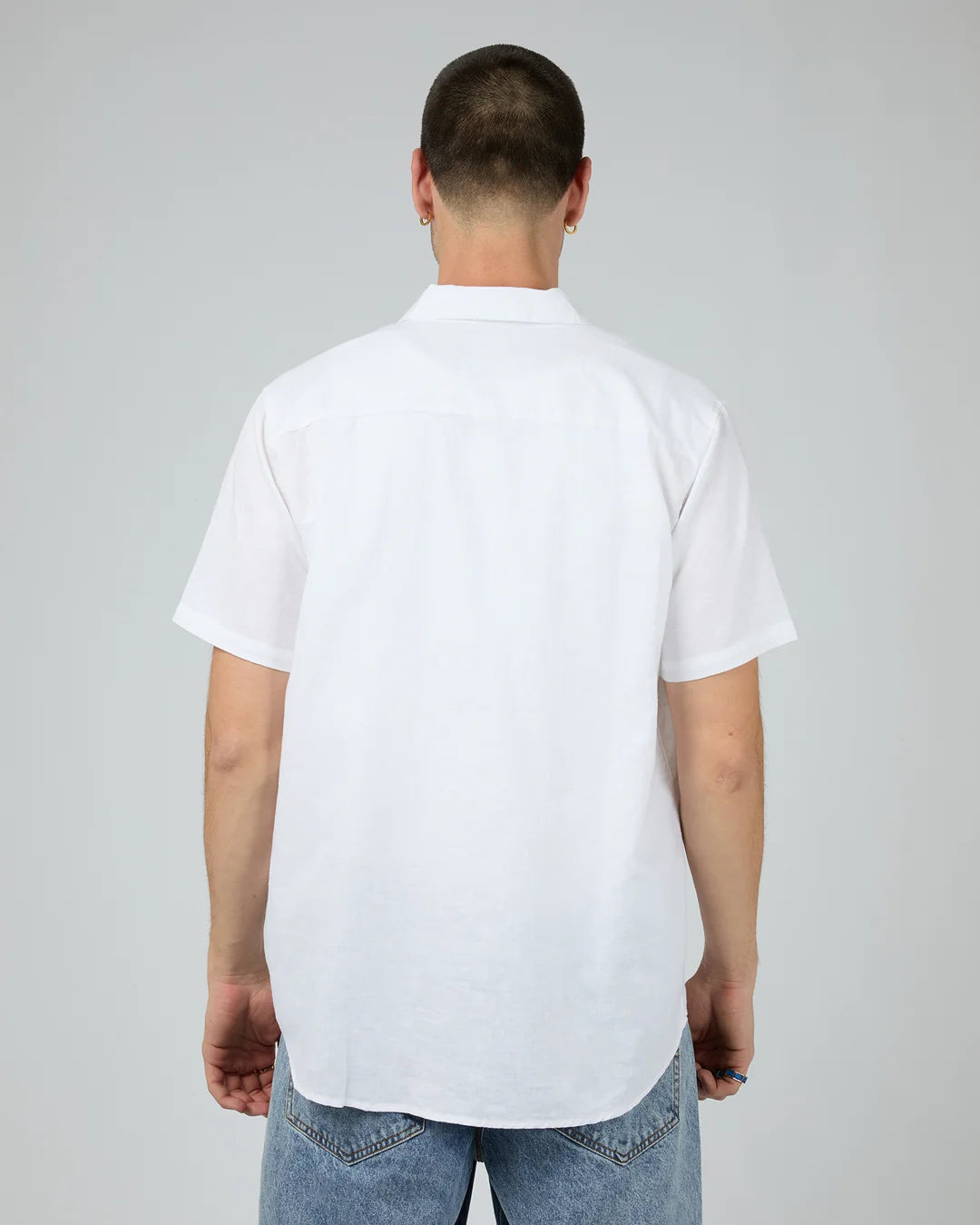Silent Theory Linen SS Shirt - White
