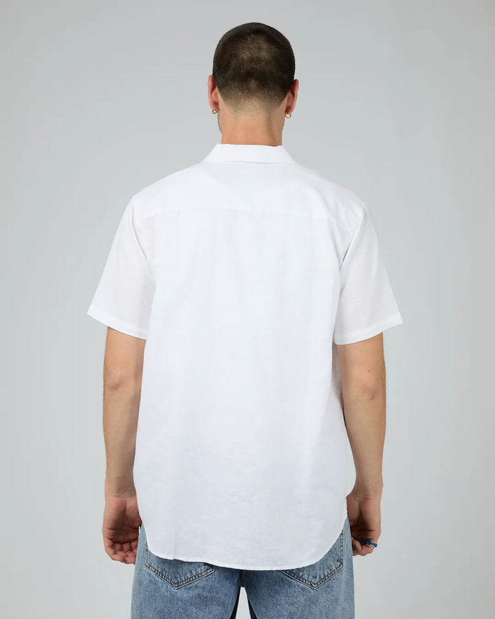 Silent Theory Linen SS Shirt - White