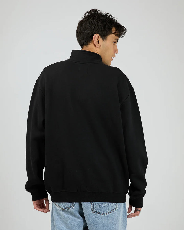 Silent Theory Quarter Zip Jumper - Black