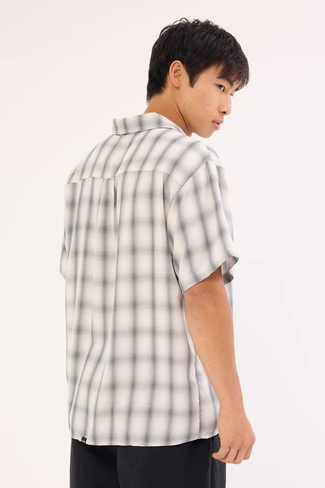 Thrills Lair Cropped Short Sleeve Shirt - White