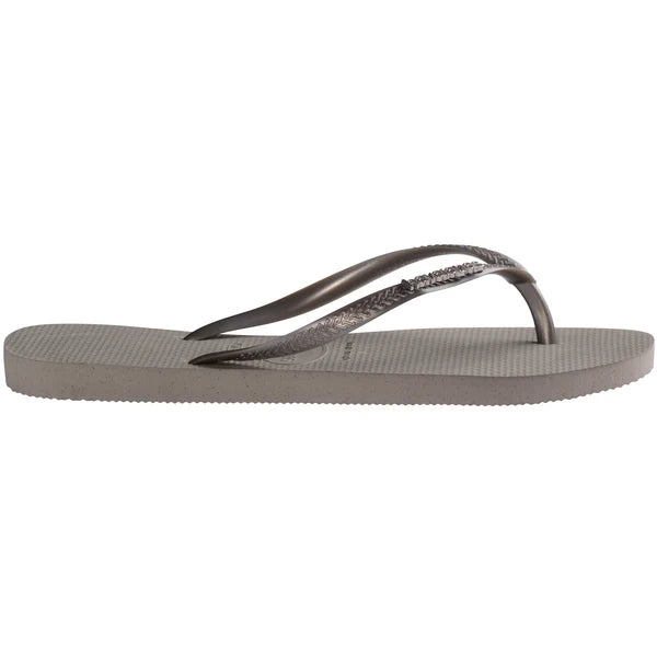 Havaiana Slim Logo Metallic Thong - Recife Grey
