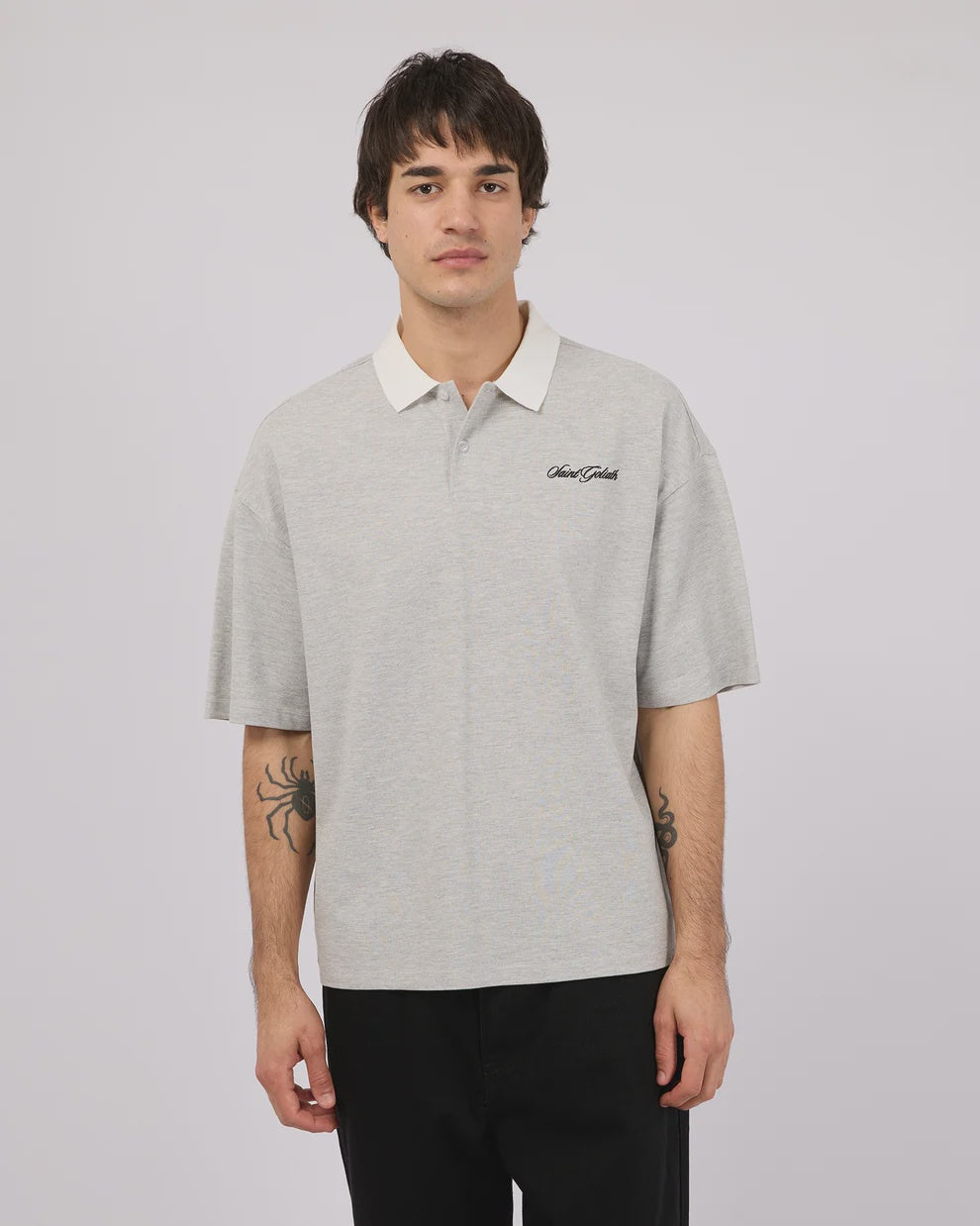 St Goliath Pique Polo - Grey Marle